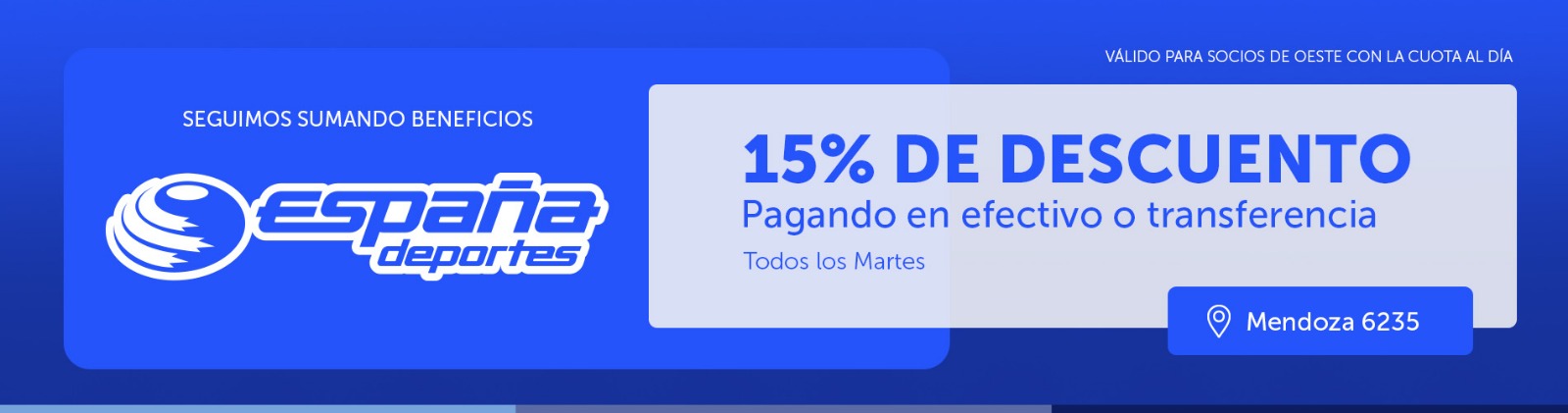 España Deportes - 15% Descuento para socios de Oeste